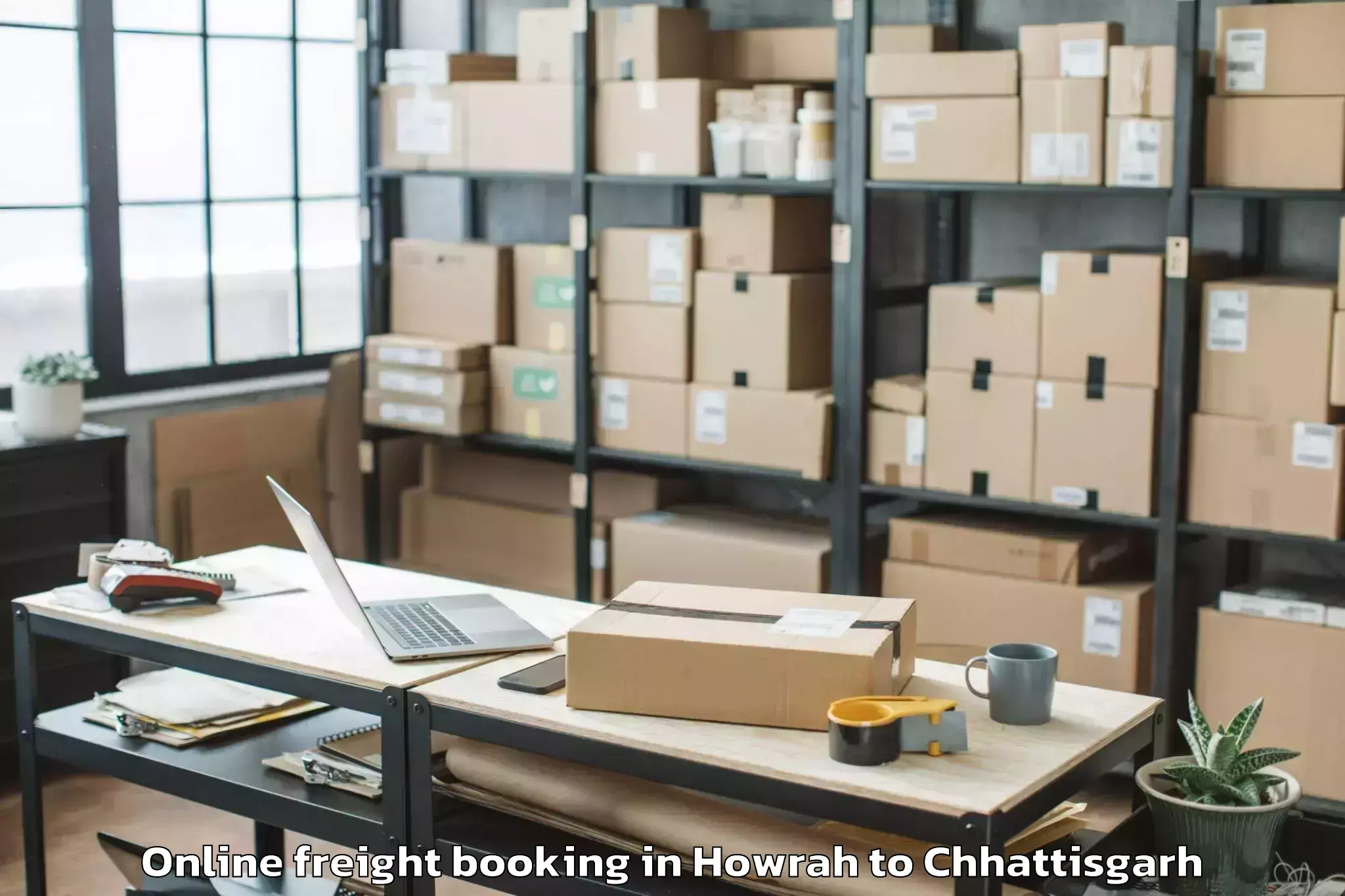 Expert Howrah to Bemetara Online Freight Booking